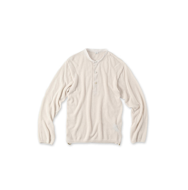 Feather Cashmere Henley Off White