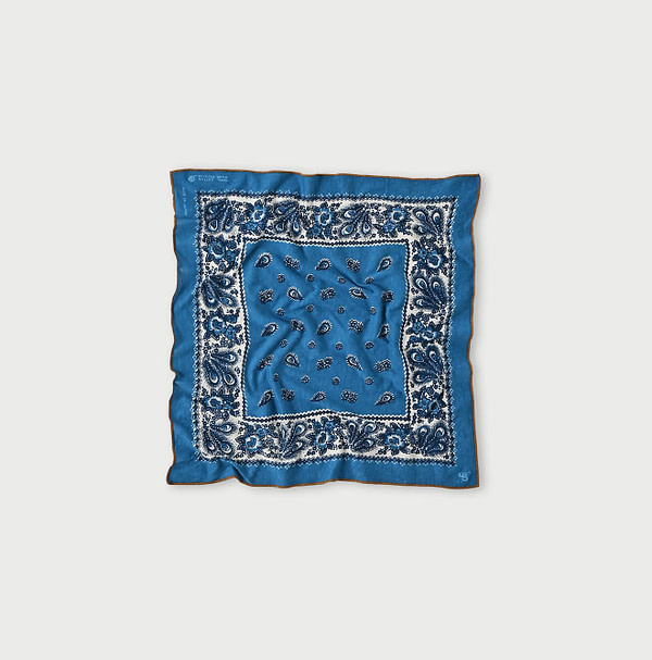 Tenjiku Feather Paisley Bandana Turquoise