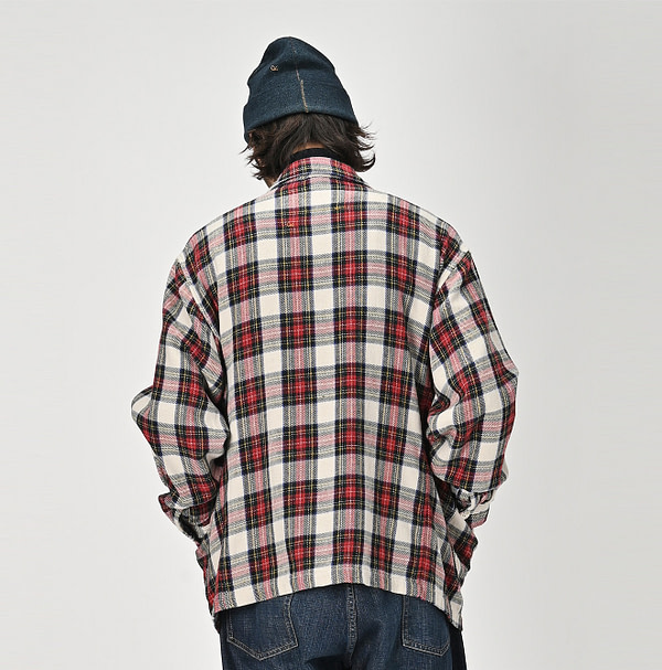 Indigo Zimba Flannel 908 4-pocket Shirt Male Model