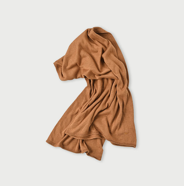 Super Gauze Muffler Camel Top