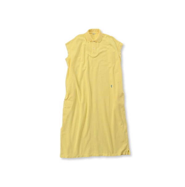 Zimba Cotton Kanoko Polo Dress Sunset Yellow