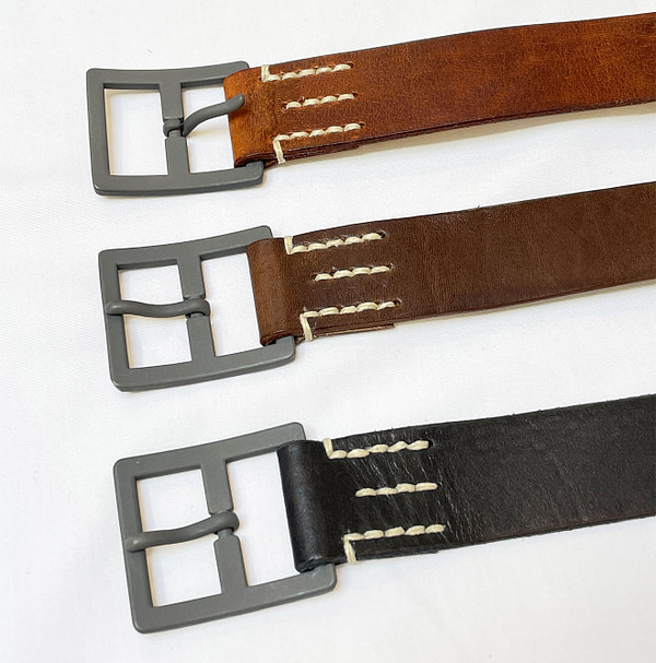 Vintage Leather Belt Thick Detail