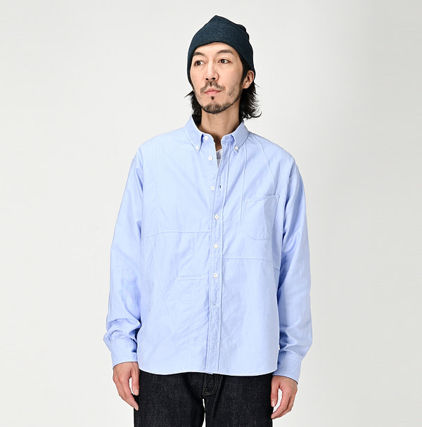 Supima OX 908 Ocean Sail Shirt Male Model