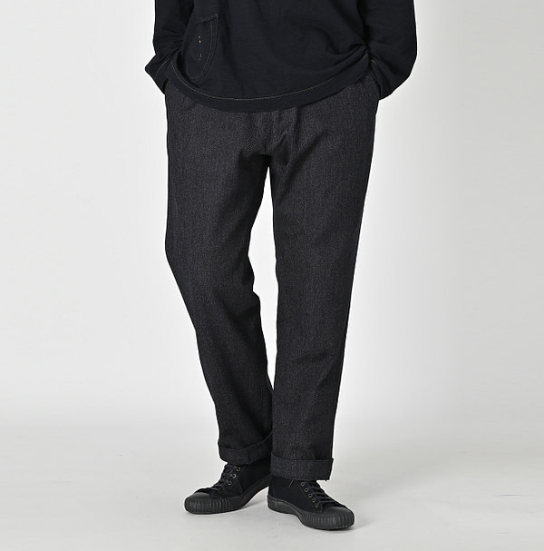 Indigo Yorimoku Kersey Easy Slacks MEN Male Model