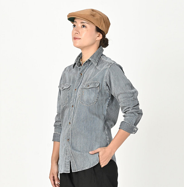 Shirt Denim 908 Eastern Shirt Female Model