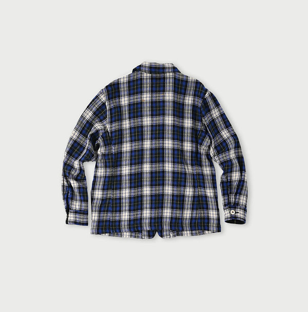 Indigo Zimba Flannel 908 4-pocket Shirt Back