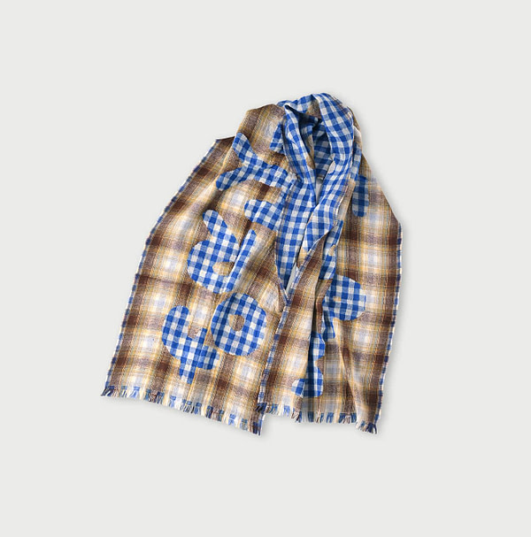 Wool Jacquard Muffler Crown Check