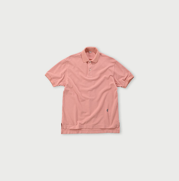 Supima Cotton Kanoko Loafer Polo Peach Coral