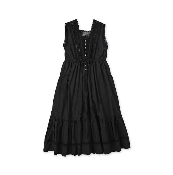 Supima Batiste Cutwork Petite Dress Black