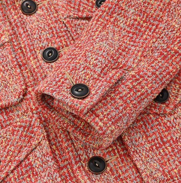 Tamatebako Tweed No-collar Annie Jacket Detail