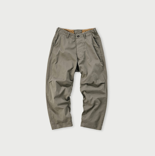 Okome Cotton Chino 908 Chigo Pants Sand Khaki