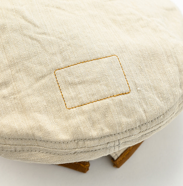 Linen Herringbone Beret Detail