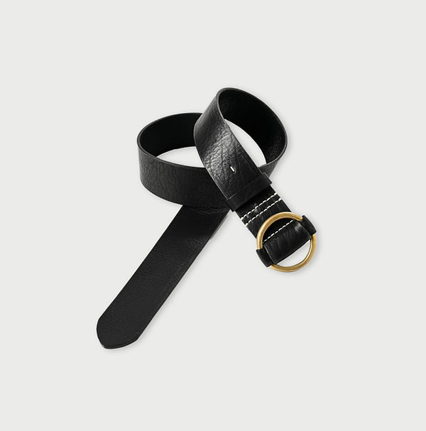 Ring Belt Black Brown