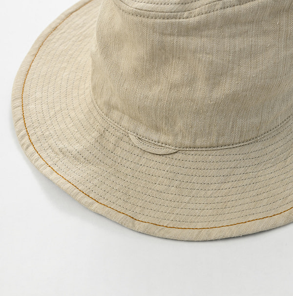 Linen Herringbone Hat Detail