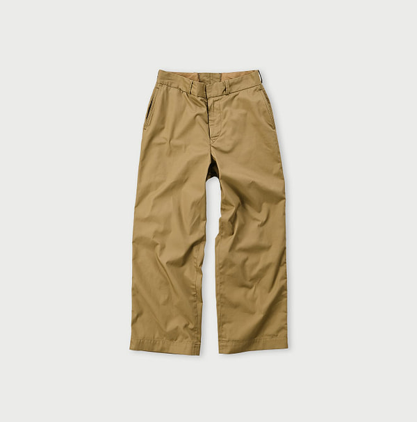 Usu Komitsudo Gaba Cotton Charotte Pants Sand Beige