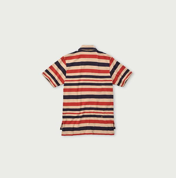 Tricolor Stripe 908 Loafer Polo Shirt