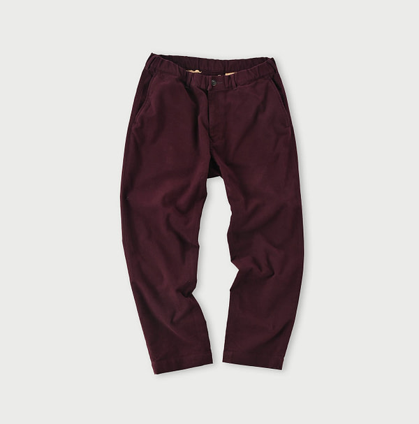 Mole Serge Stretch Easy Slacks MEN Burgundy