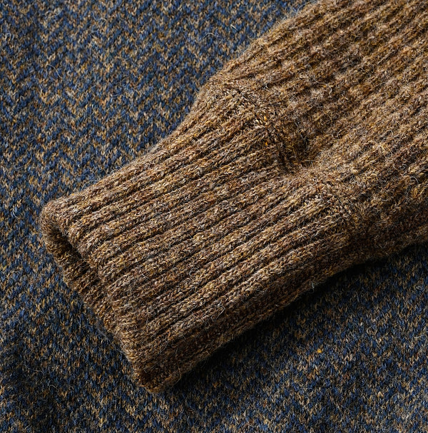 Shetland Wool Tweed Knit Dress Detail