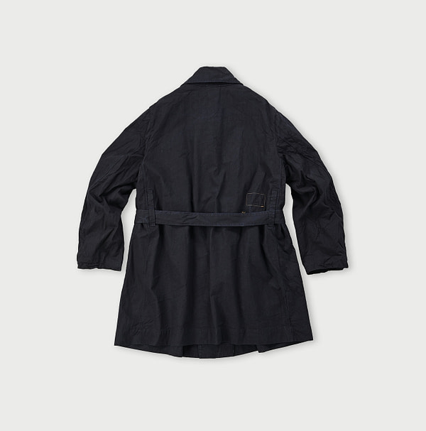 Indigo Cotton Weather 908 Half Coat Back