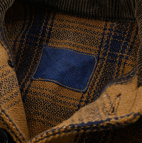 Teddy Check Melton Wool 908 Hunting Jacket Detail