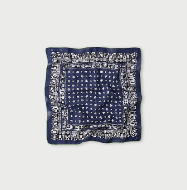 Supima Organic Square Lace Bandana Navy