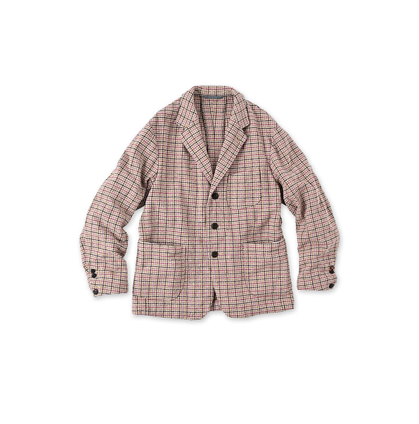 Cotton Tweed Miyuki Jacket MEN Pink Tattersall