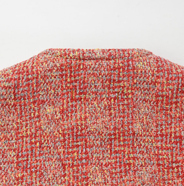 Tamatebako Tweed No-collar Annie Jacket Detail