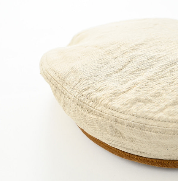 Linen Herringbone Beret Detail