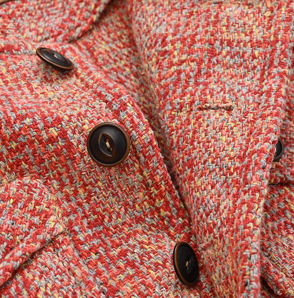 Tamatebako Tweed No-collar Annie Jacket Detail