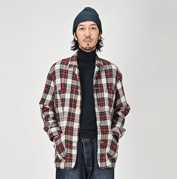 Indigo Zimba Flannel 908 4-pocket Shirt Male Model