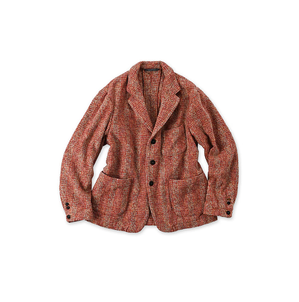 Tamatebako Tweed Tyrol Jacket MEN Pink Tweed