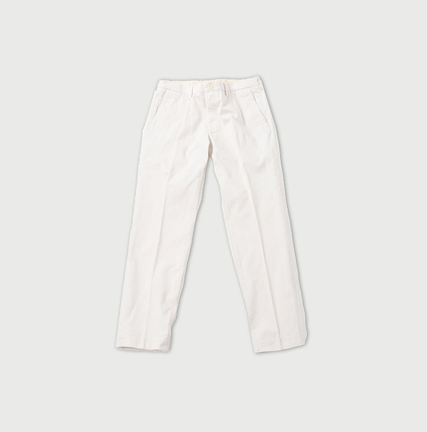 Okome Chino Miyuki Cotton Pants White