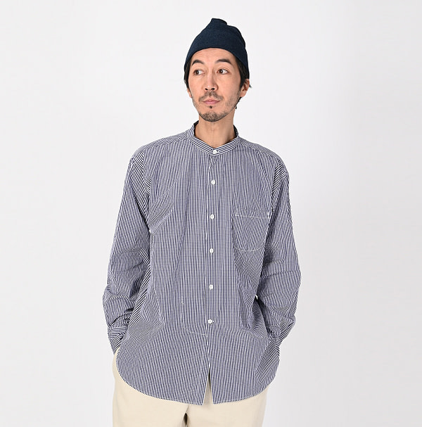 No.180 Miko 908 Cotton Tyrolean Stand Shirt Male Model