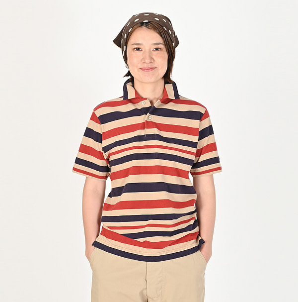 Tricolor Stripe 908 Loafer Polo Shirt