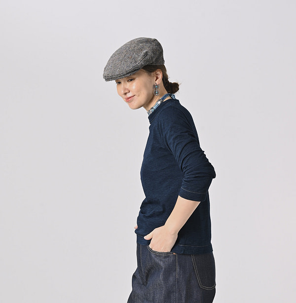 Indigo Square T-shirt Female Model