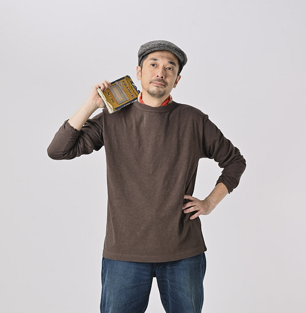 Plant Dyed Long Sleeve 908 45 Star T-shirt Male Model