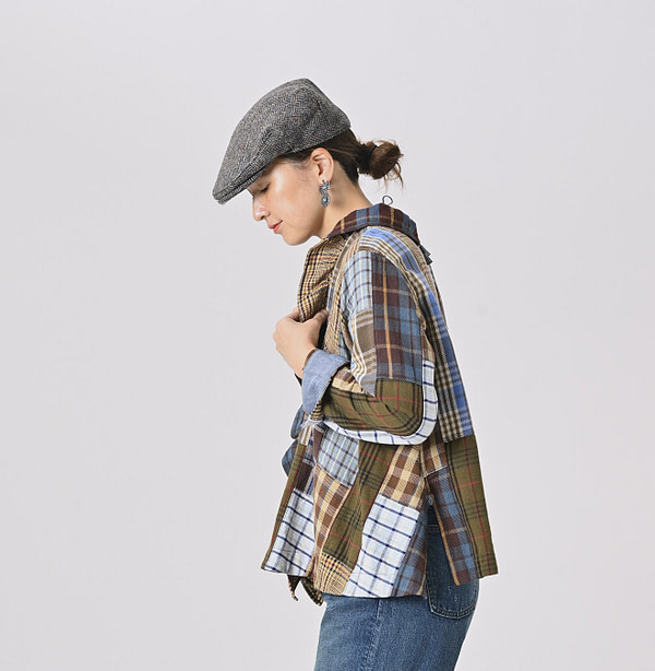 Indian Flannel Patchwork Frill Cache-Coeur Female Model