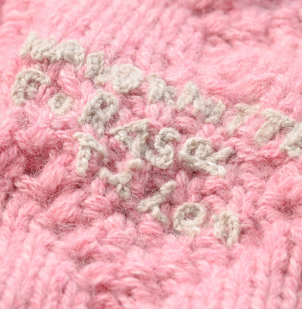 Cashmere Aran Poncho Detail