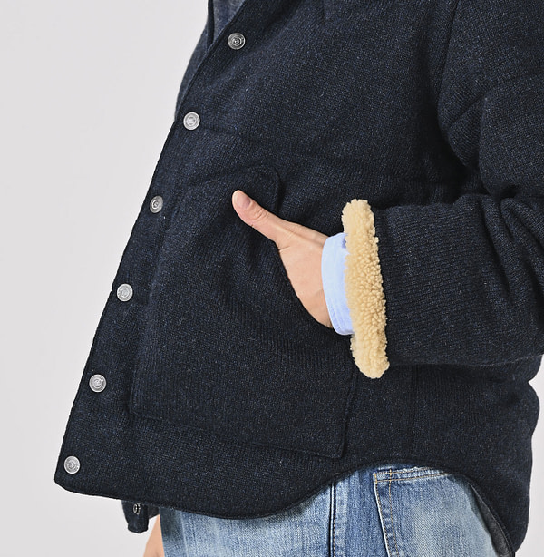 Cashmere Jersey 908 Flannel Blouson Detail