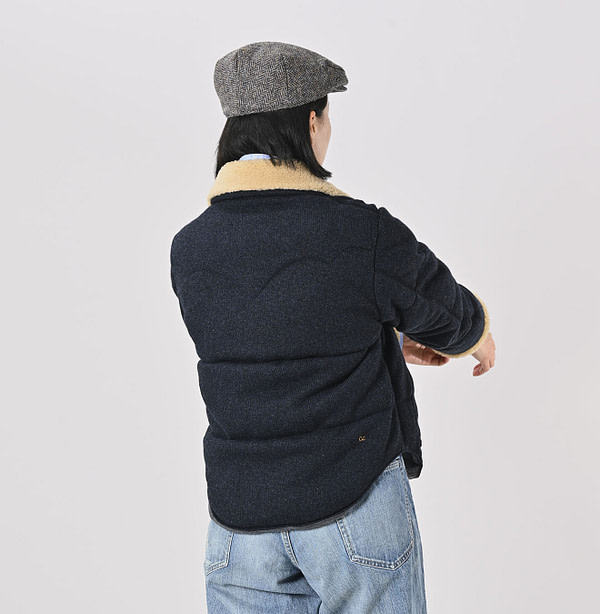 Cashmere Jersey 908 Flannel Blouson Female Model