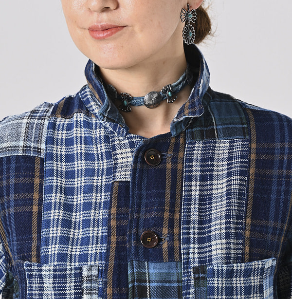 Ai Indian Flannel Patchwork 908 4-pocket Shirt Detail