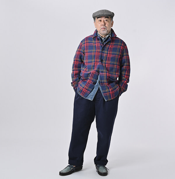 Indian Flannel Tartan 4-pocket Shirt Male Model