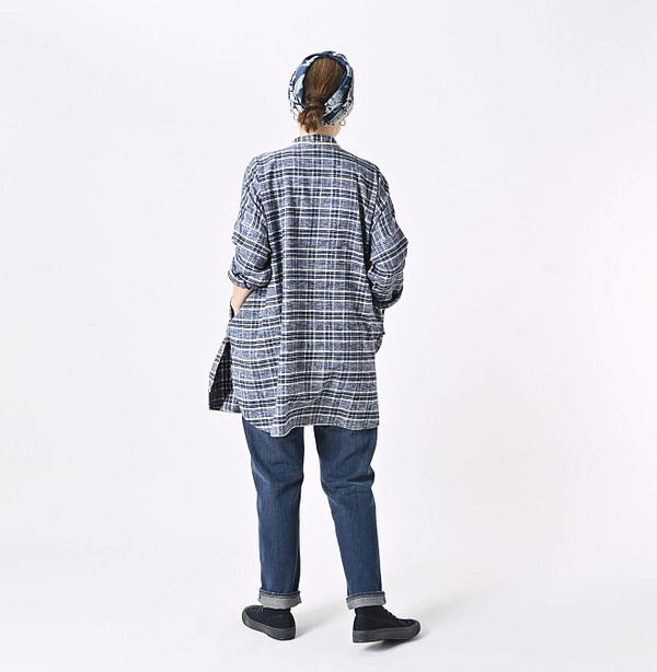 ONEONE Iroiro Indian Flannel Frill Tunic Female Model