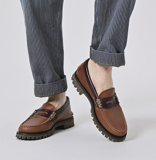 YUKETEN x 45R Cordovan Loafer Cortina Sole Male Model