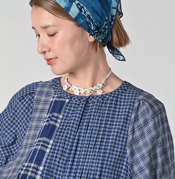 Ai Bleeze Khadi Mix Tuck Dress Detail