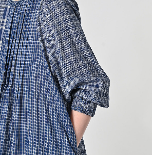 Ai Bleeze Khadi Mix Tuck Dress Detail