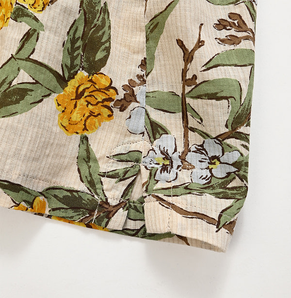 Doama Hira Garden Balsam Print Square Shirt Detail