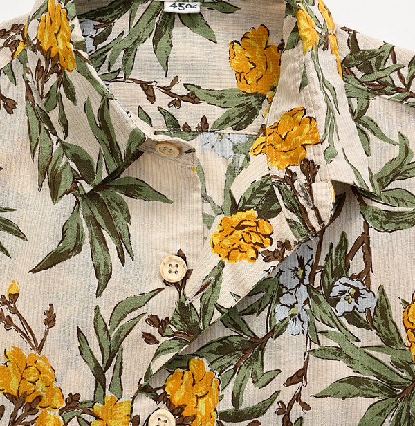 Doama Hira Garden Balsam Print Square Shirt Detail