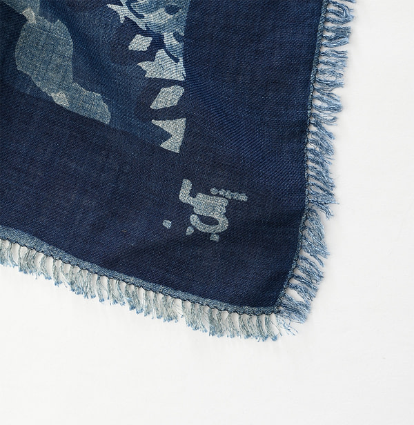 Indigo Aya Amigara Mix Furoshiki Detail