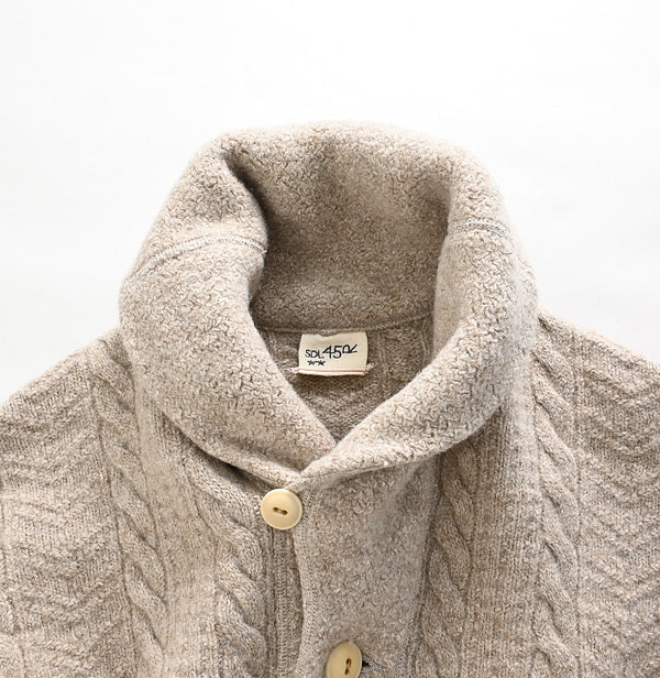 Cotton Shetland 908 Shawl Collar Detail